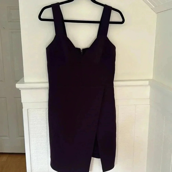 Amanda Uprichard Primrose Cocktail Dress Black Cherry Purple Medium - Picture 5 of 11